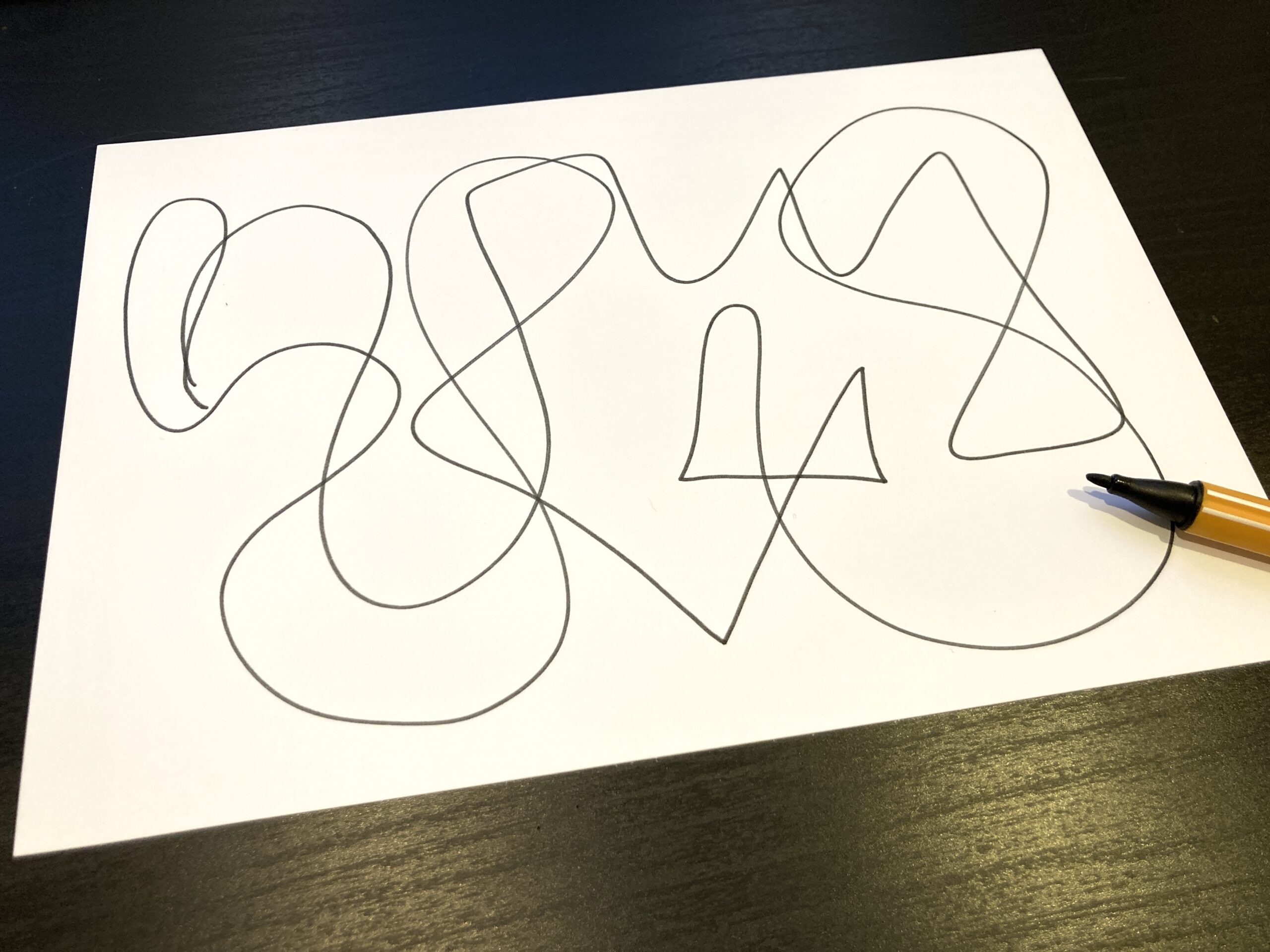 Creativiteit tekenoefening voor lege pagina - kriskras 2